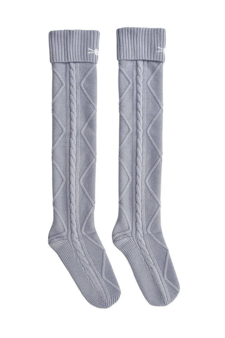 Cable Knit Socks - Steel Grey