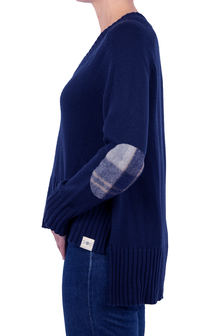 Grampians Goods Co x Lady Kate Elbow Patches Jumper - Navy