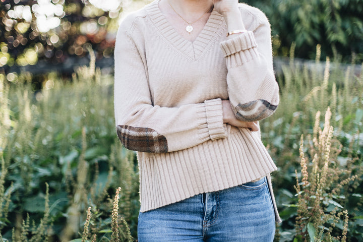 Grampians Goods Co x Lady Kate Elbow Patches Jumper - Sand